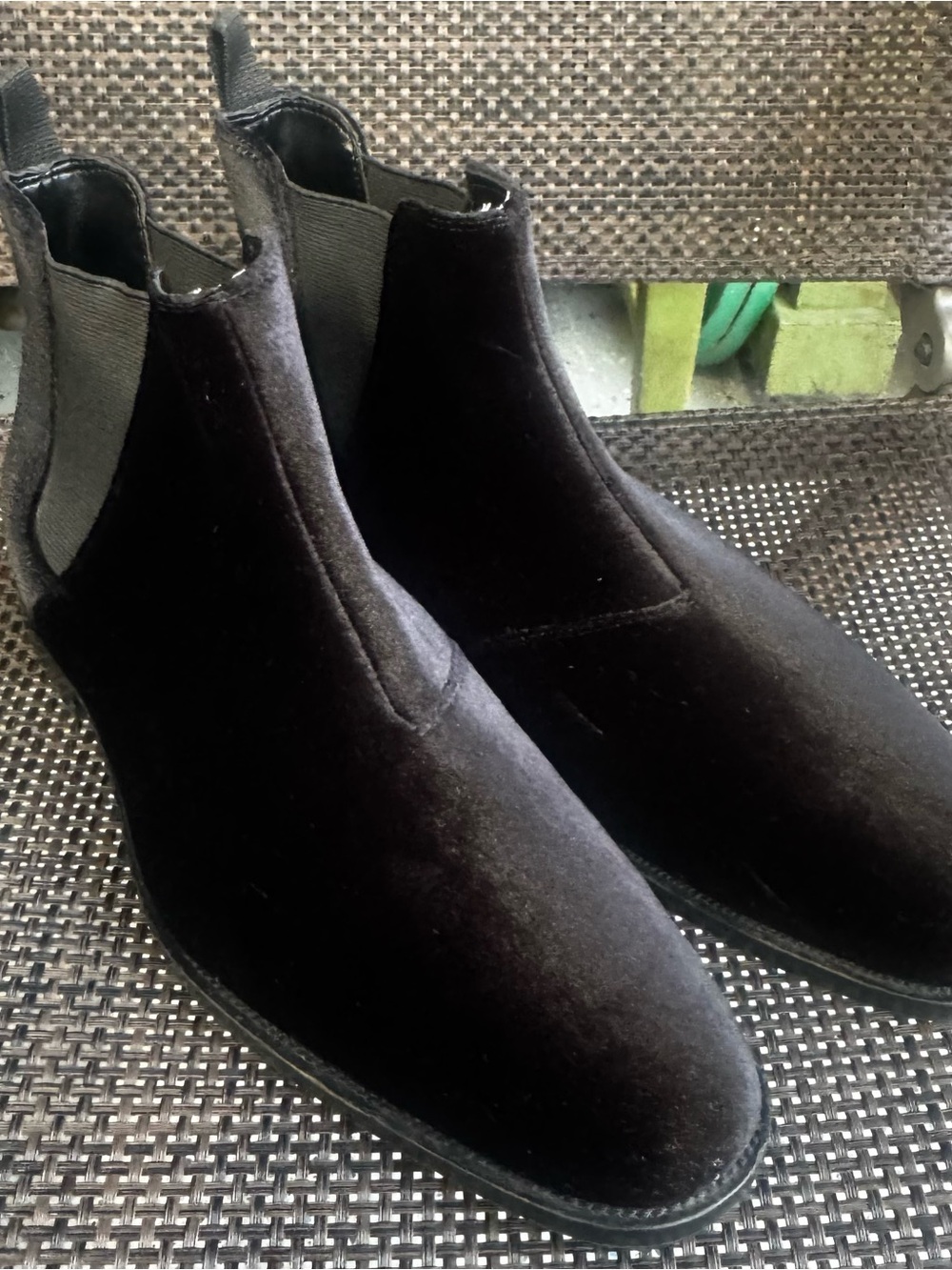 Aldo Men's Black Velvet Chelsea Boots